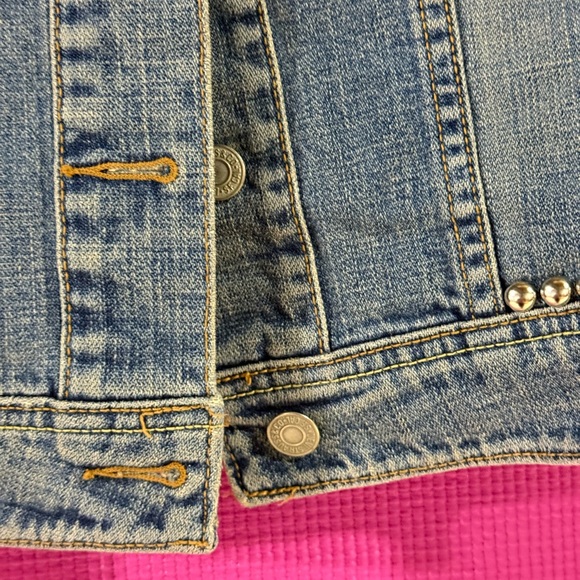 Levi's Blue Denim Vest with Silver Studs - Picture 5 of 6